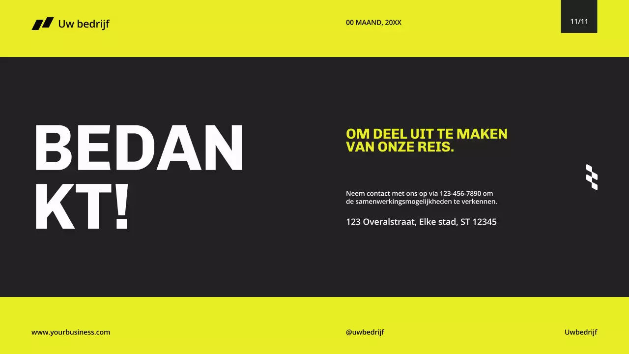 Geel Zwart Minimal Modern Bedrijfsprofiel voor Bedrijfsintroductie