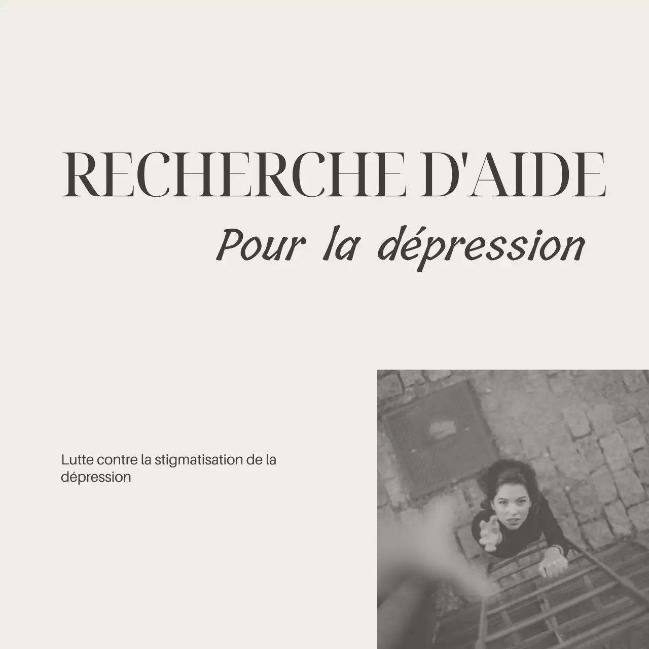 Gris Ivoire Elégant Minimal Guide de la santé mentale