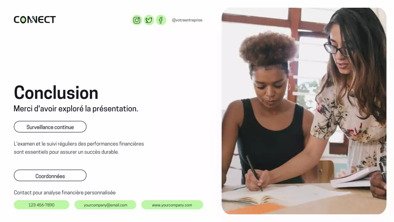 Purple Green Modern Rapport d'analyse des performances financières
