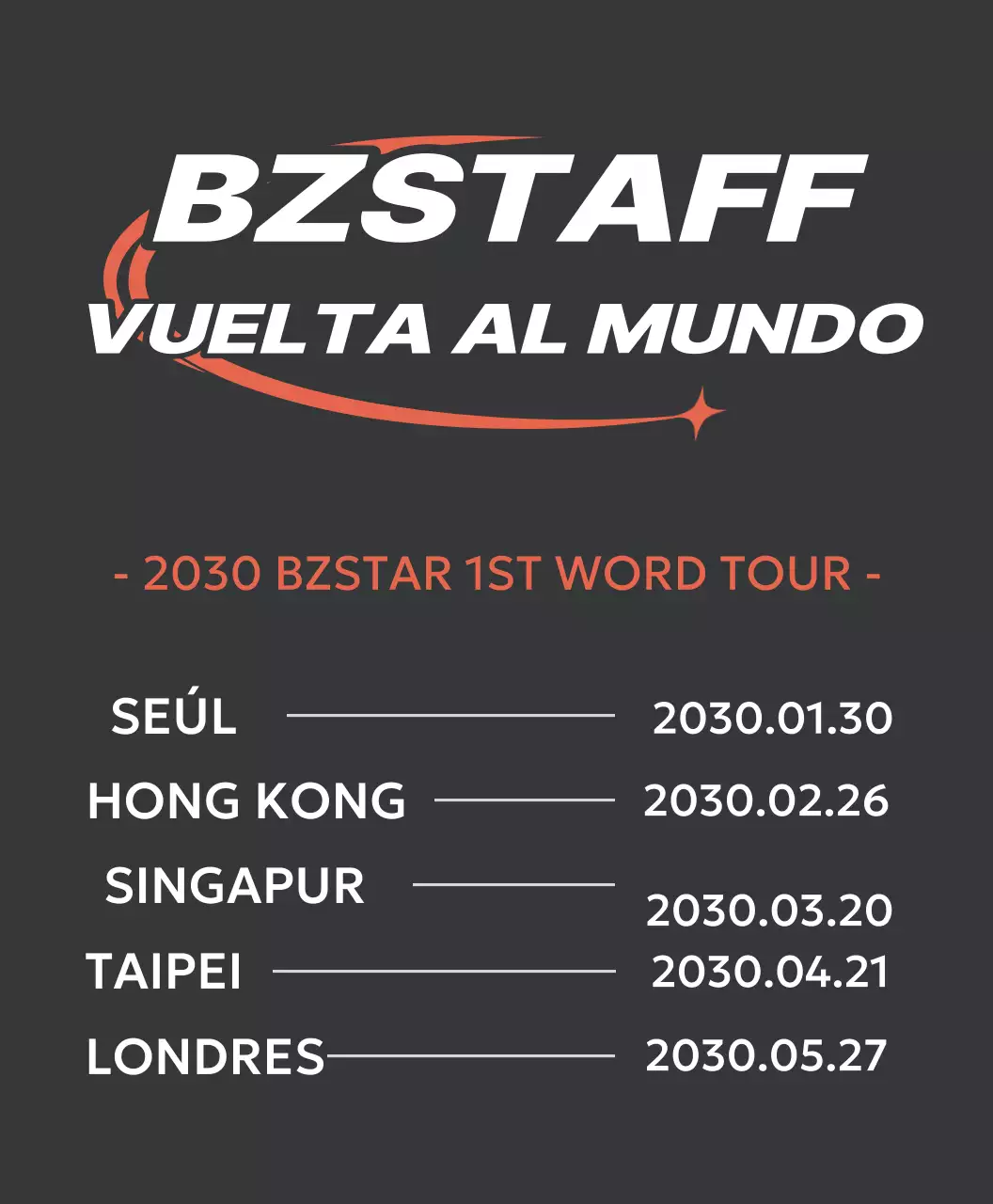 Ropa para el personal de conciertos con el logotipo naranja de moda