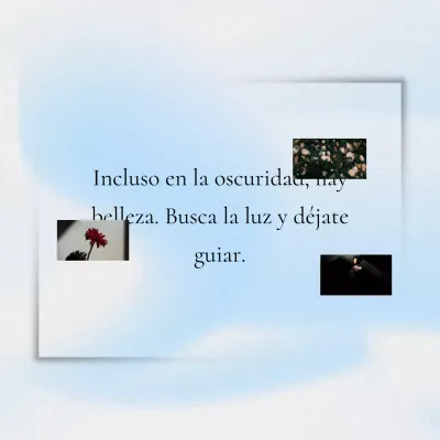 Blanco Cielo Azul Mínimo Simple Cita Inspirador Memo