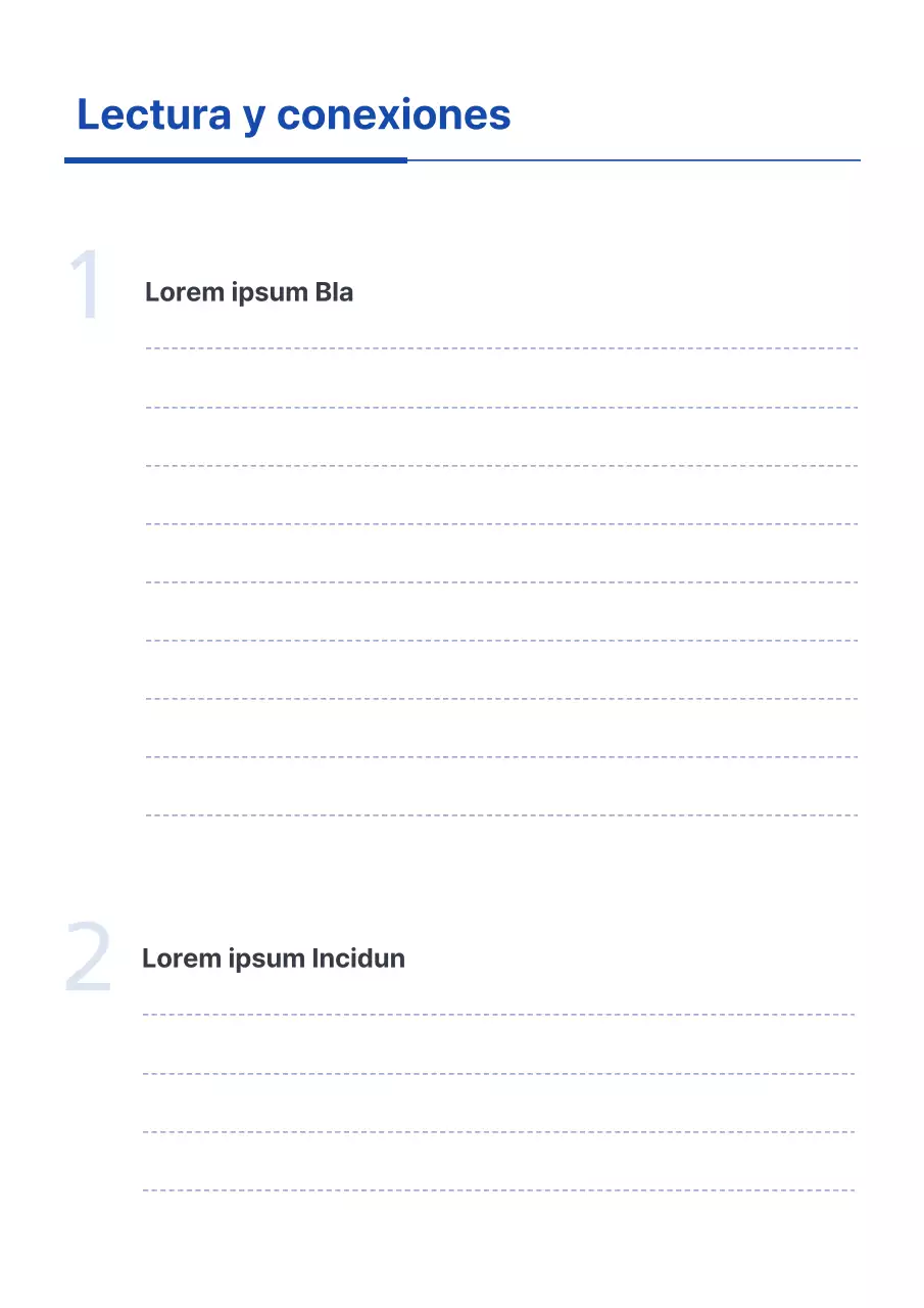 Una sencilla agenda azul y blanca