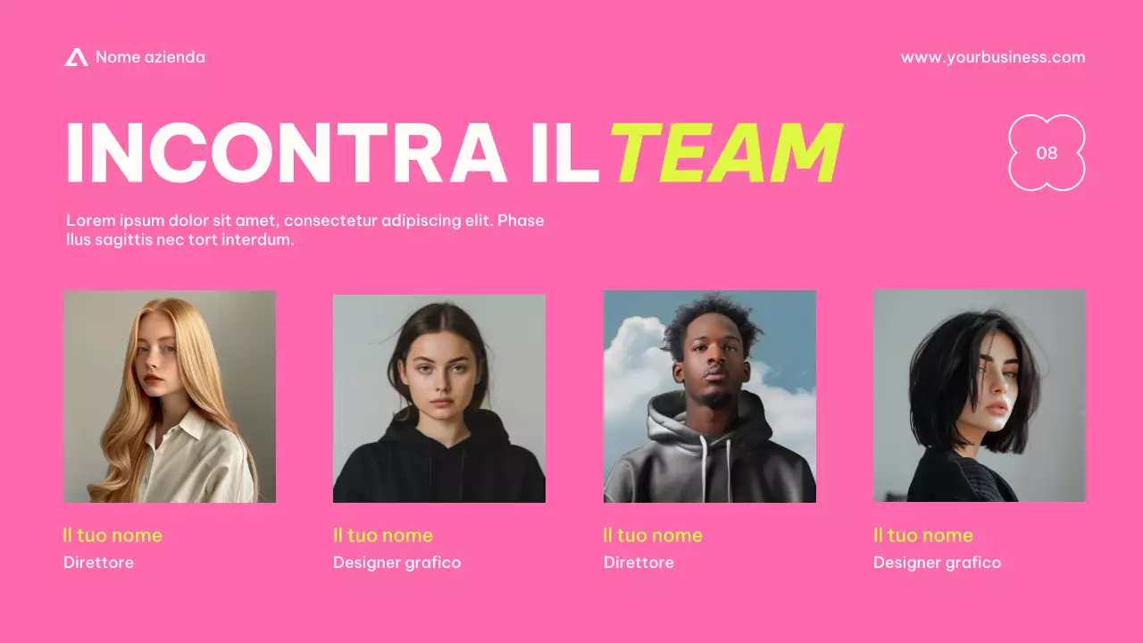 Purple Beige Pink Lime Modern Basic Minimal Business Presentazione dell'azienda