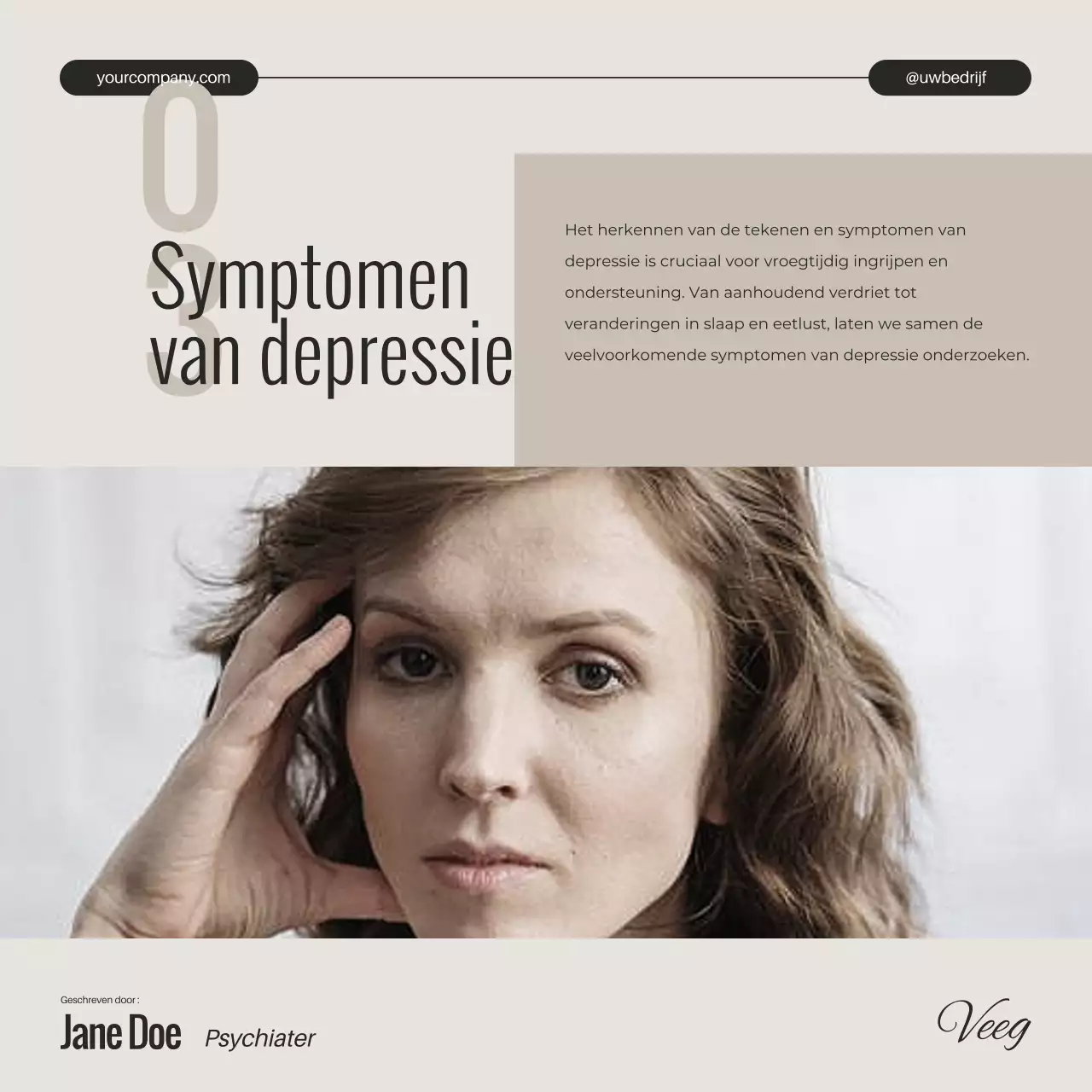 Ivory zwart-wit Minimal Mental Health Depression Unveiled Campagne