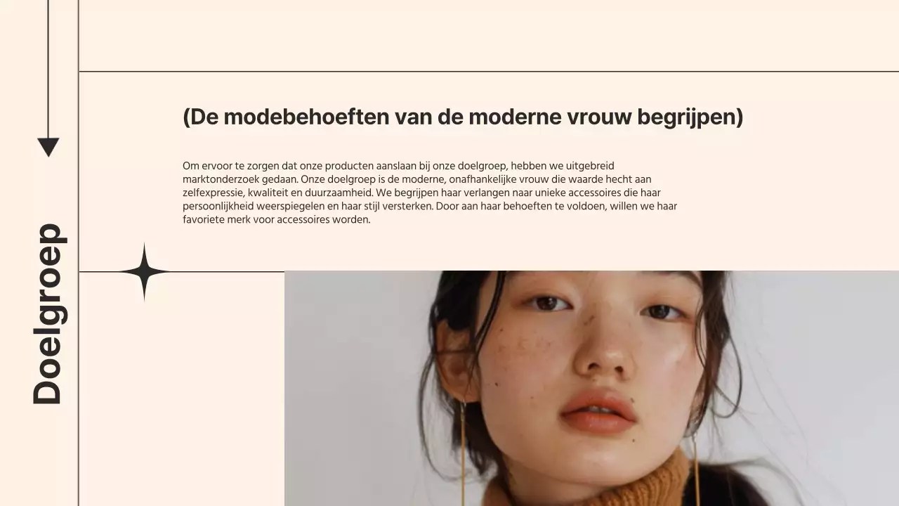 Beige elefant vrouw zakelijk product pitch