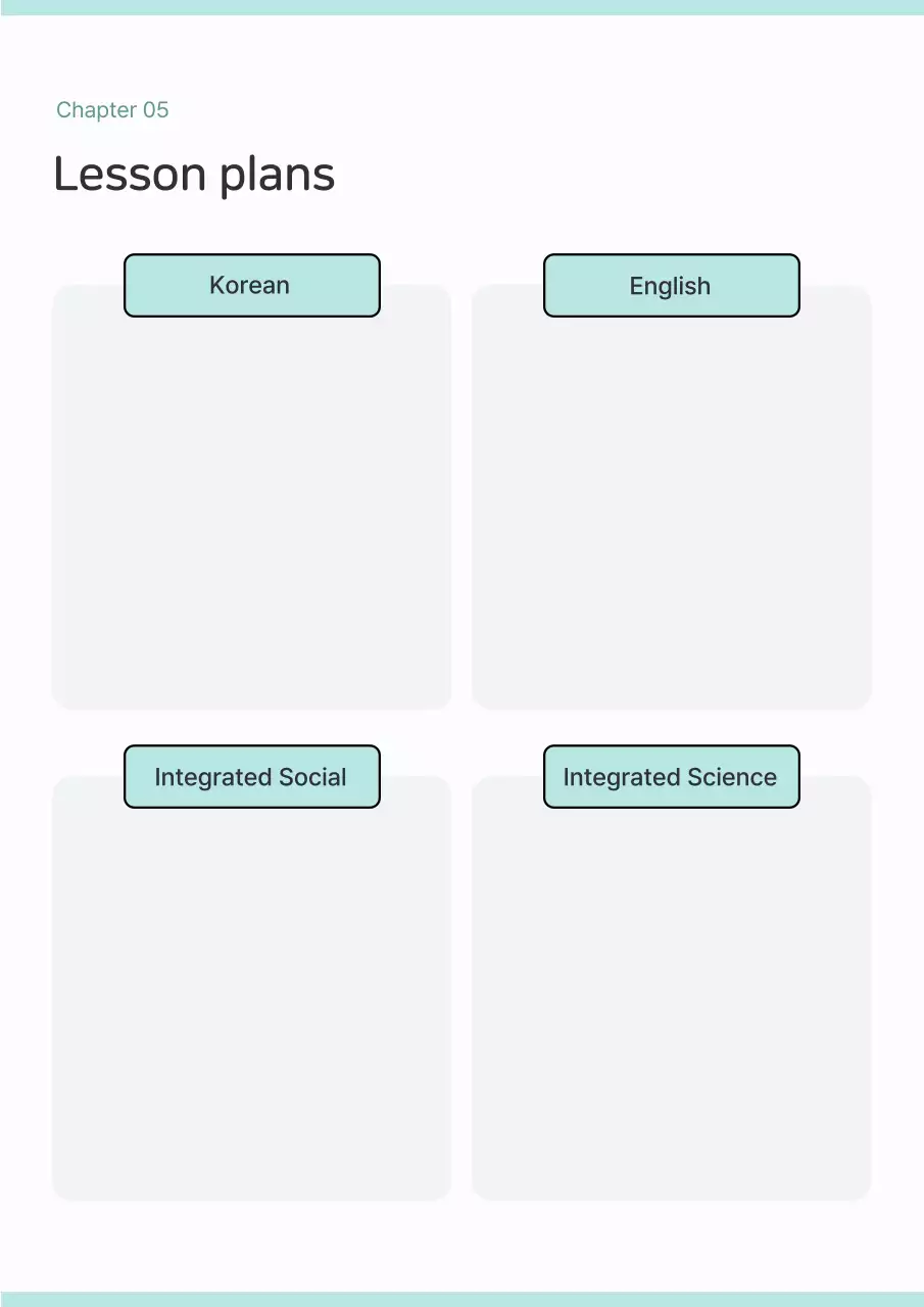 Kế hoạch giáo dục tối giản màu trắng