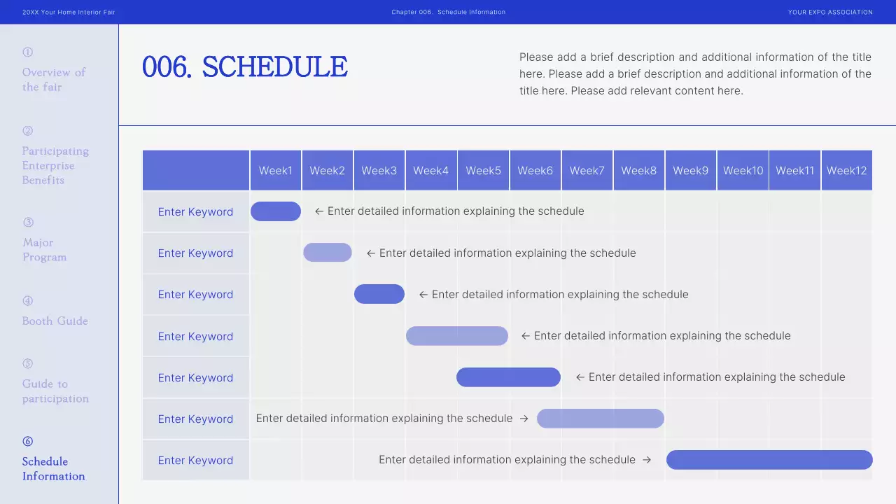 Modern Interior Fair Proposal in Blue and Black