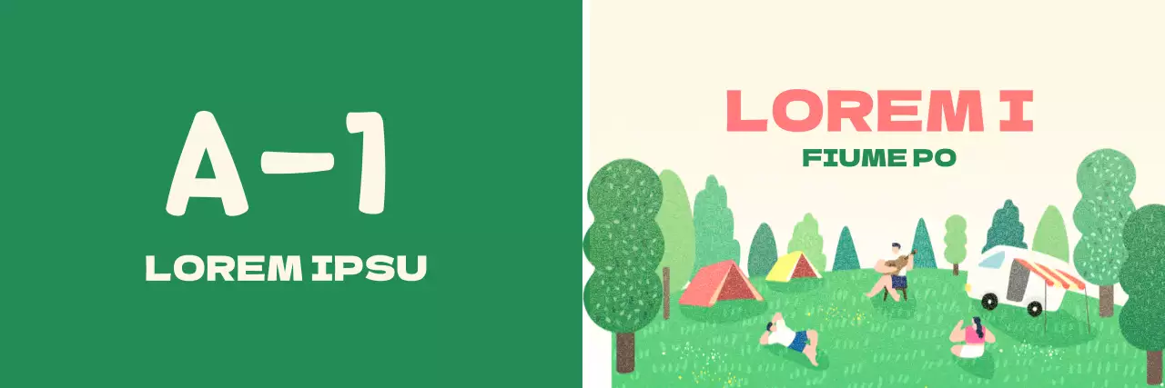 Un campeggio sentimentale con un disegno illustrato dei campeggiatori