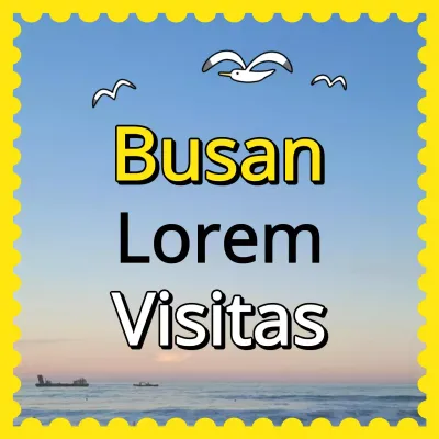 Promoción de un viaje retro por Busan en amarillo