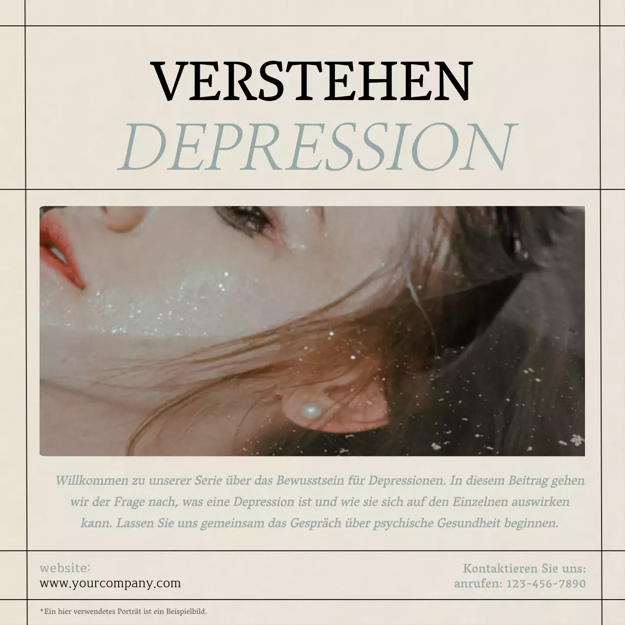 Gelb Blau Grau Modern Minimal Psychische Gesundheit Lebensstil