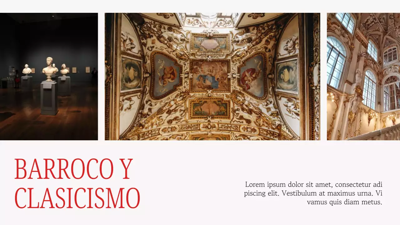 Gris y rojo Elegante material de lectura de arte europeo