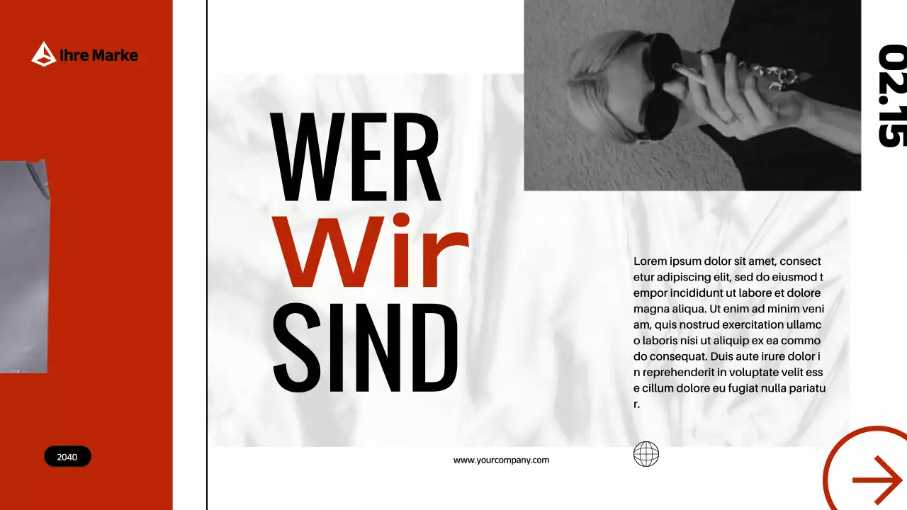 Red Black Modern Bold Business Firmenprofil Einführung