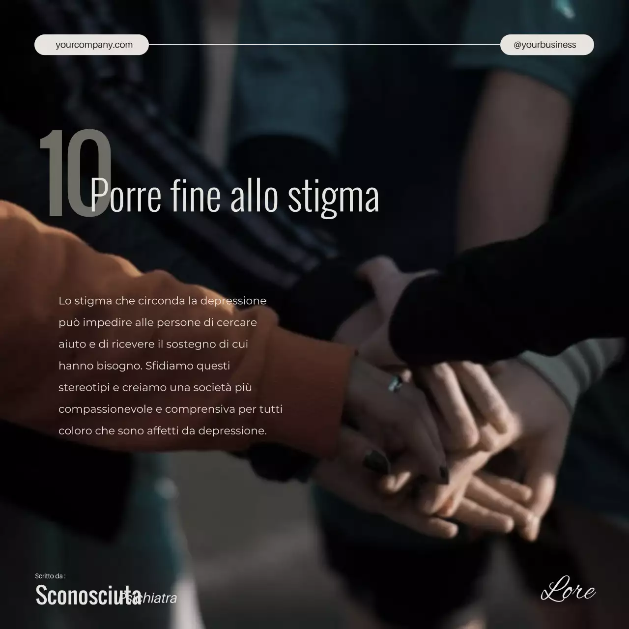 Avorio Nero e Bianco Minima Depressione Salute Mentale Campagna svelata