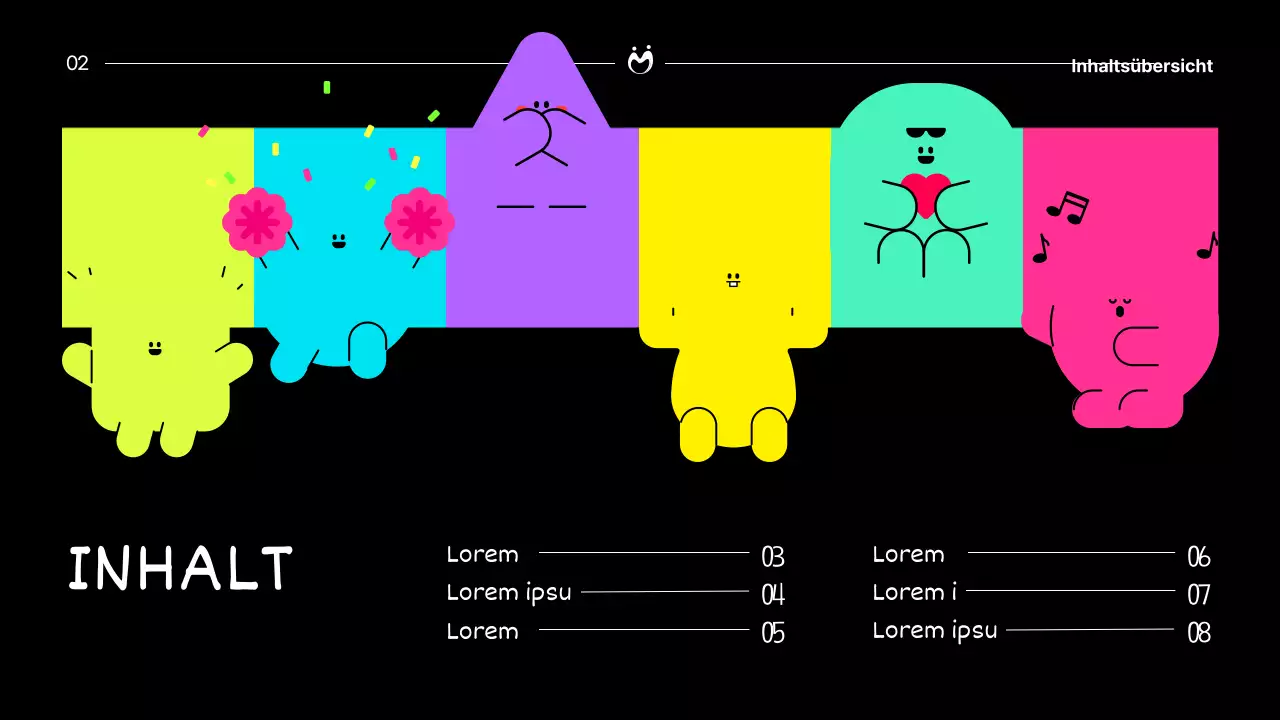 Ein fluoreszierender Pop-Art-Sponsoringvorschlag