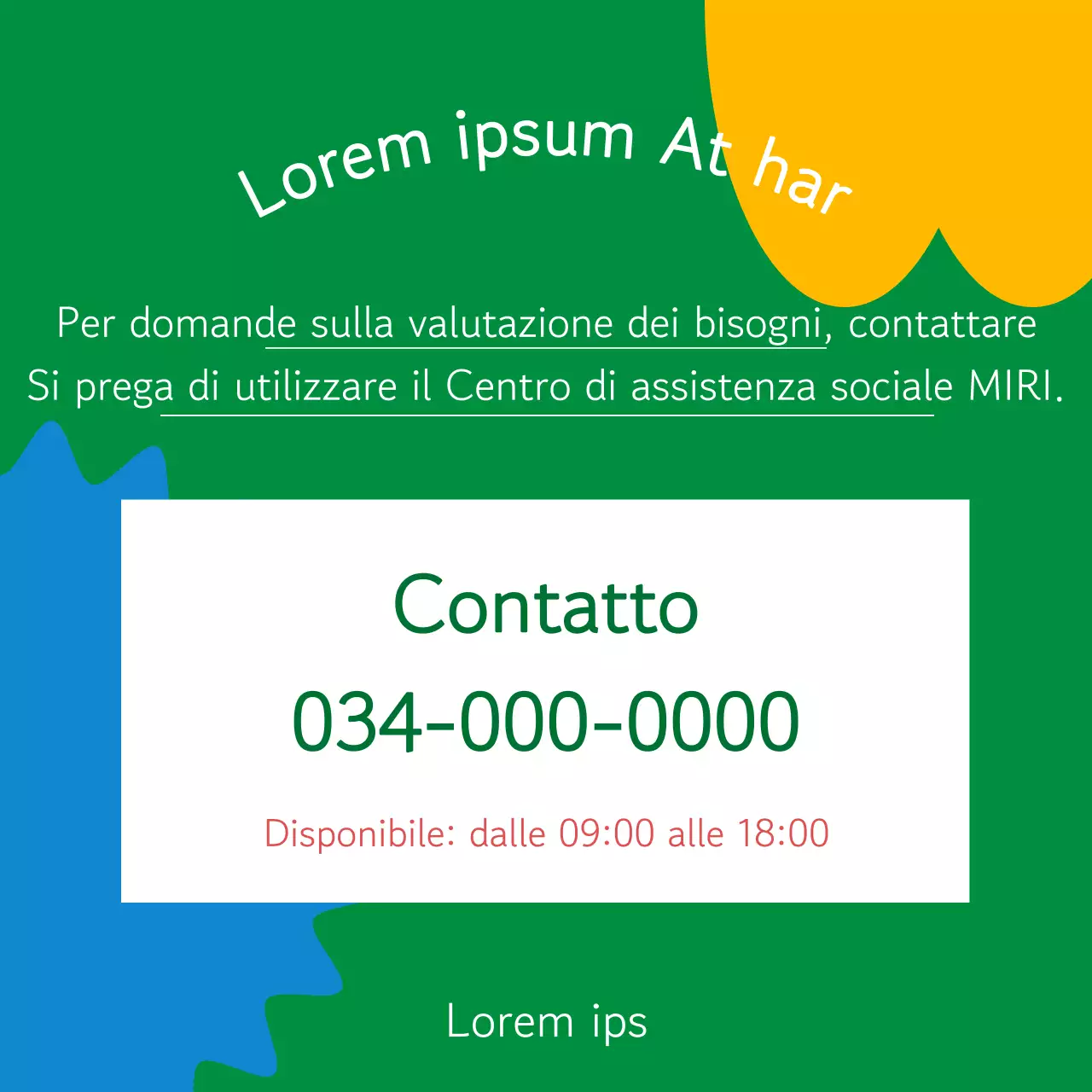 Promuovere un programma di centri sociali kitsch verde e blu