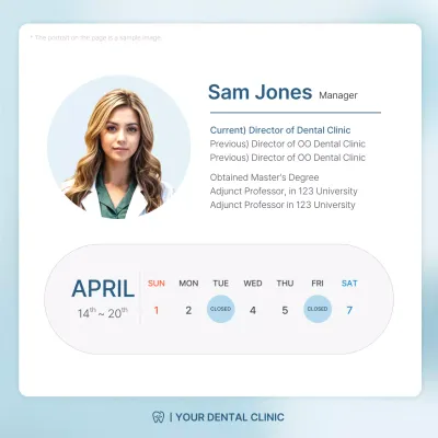 Blue Clean Dental Schedule Announcement Social Media Post