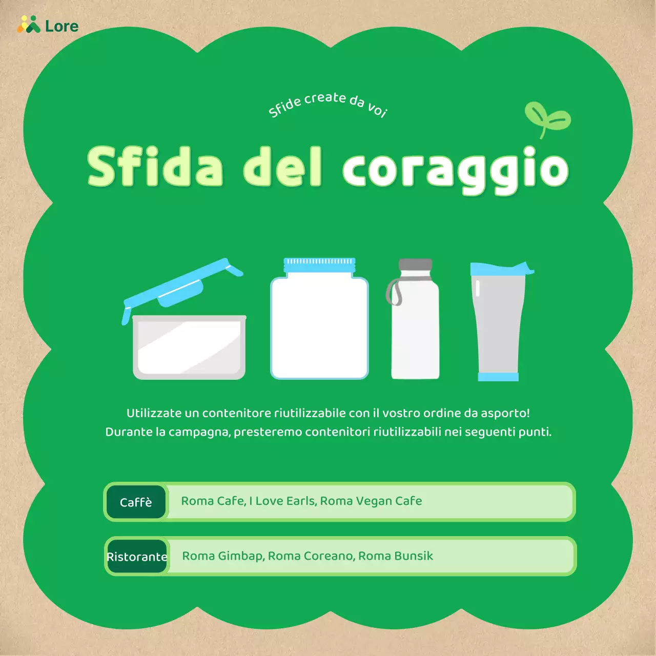 Promuovere una simpatica campagna per la Giornata della Terra in beige e verde