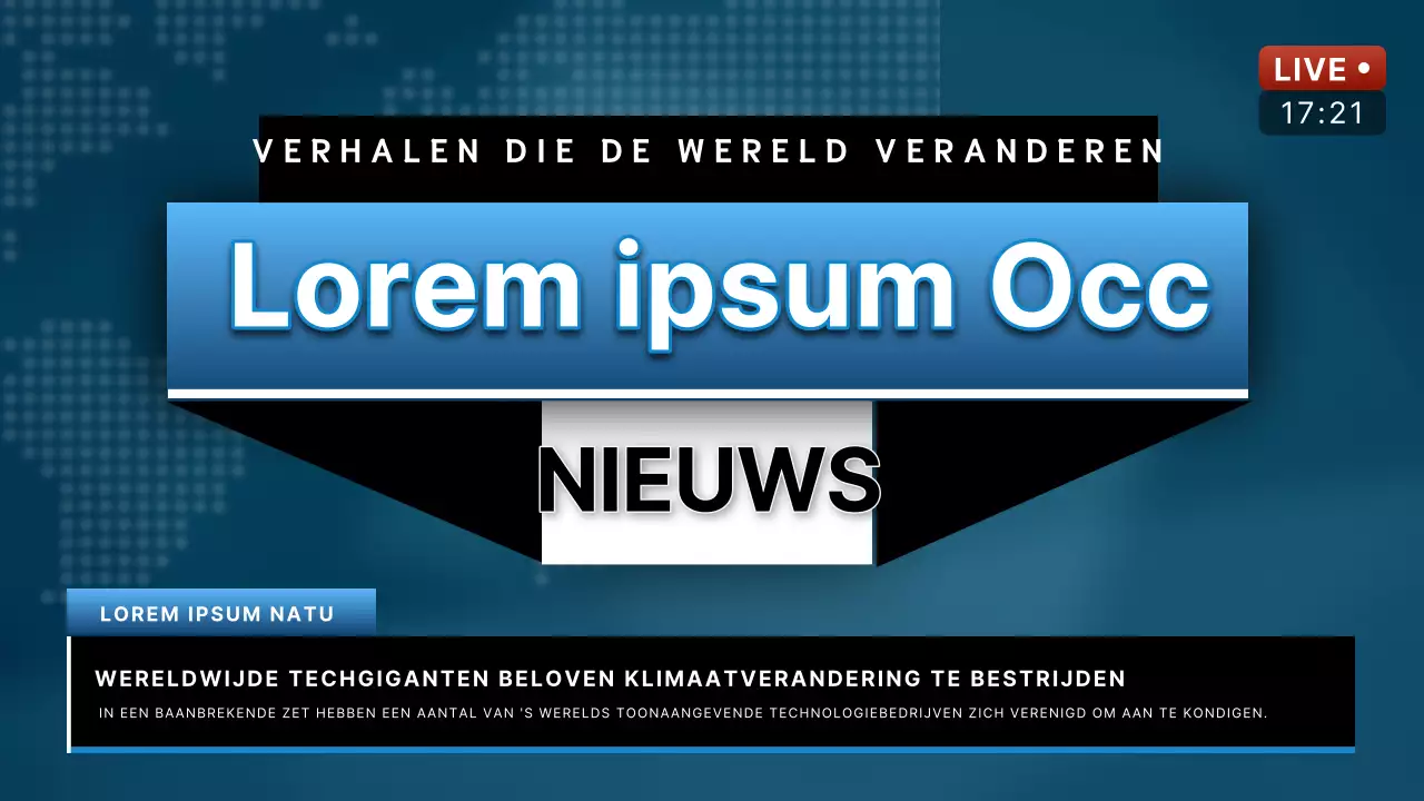 Eenvoudige nieuwspromotie in blauw en zwart