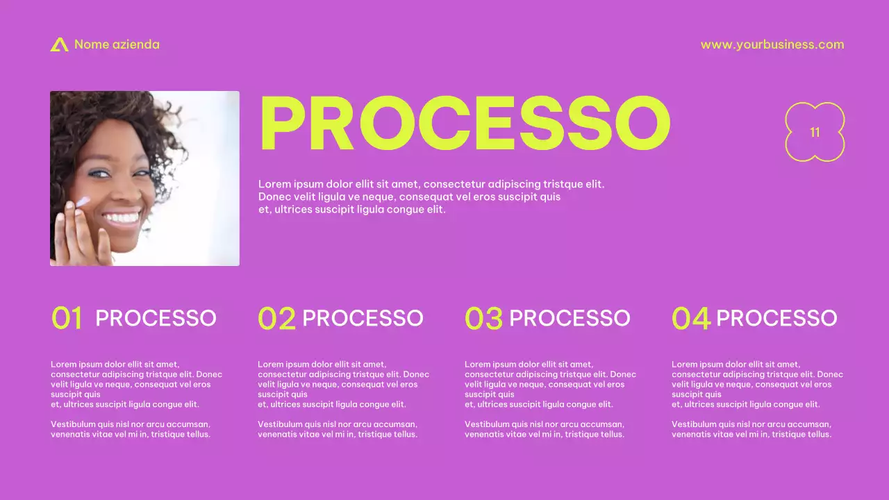 Purple Beige Pink Lime Modern Basic Minimal Business Presentazione dell'azienda