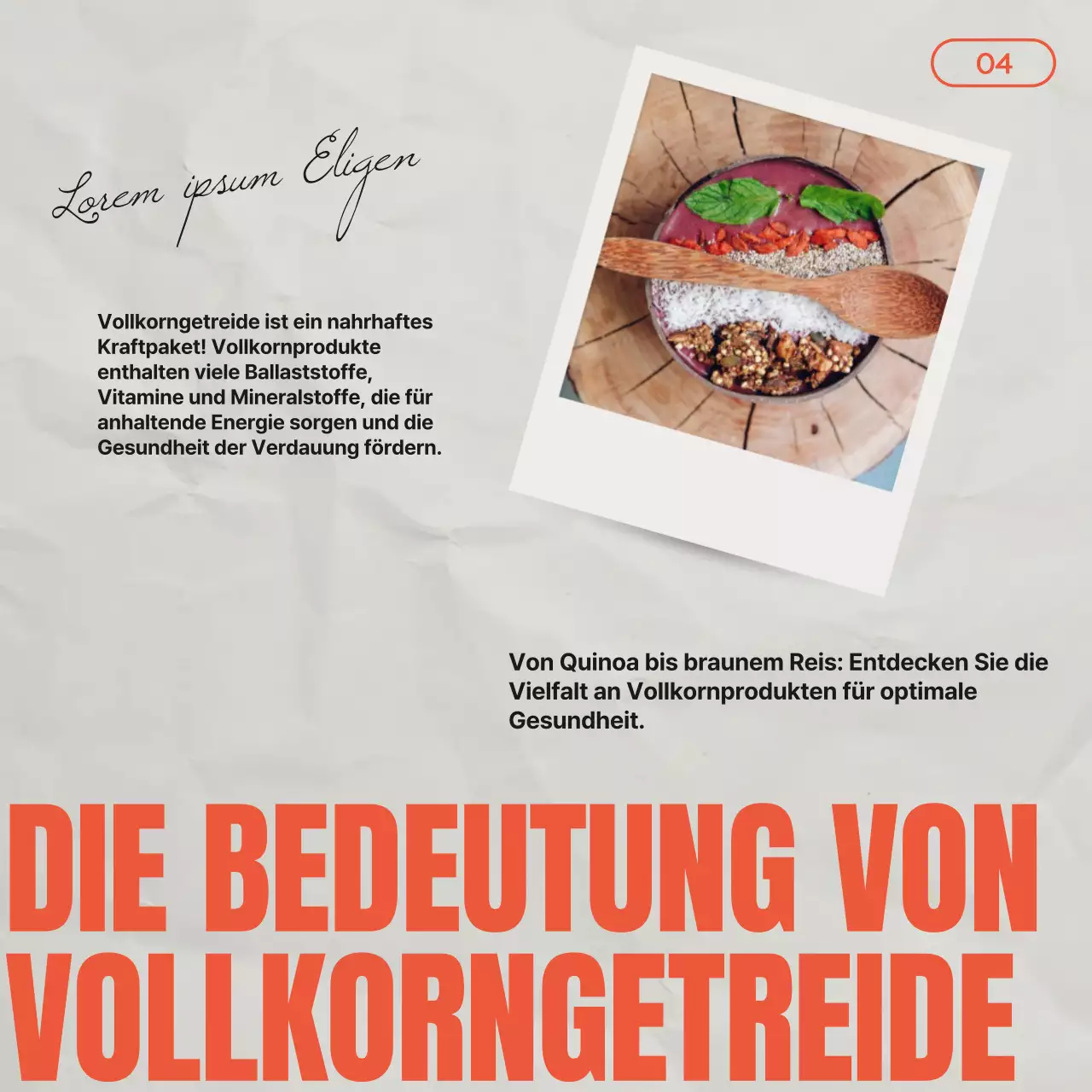 Grey Red Vintage Ratgeber Gesunde Ernährung & Diät