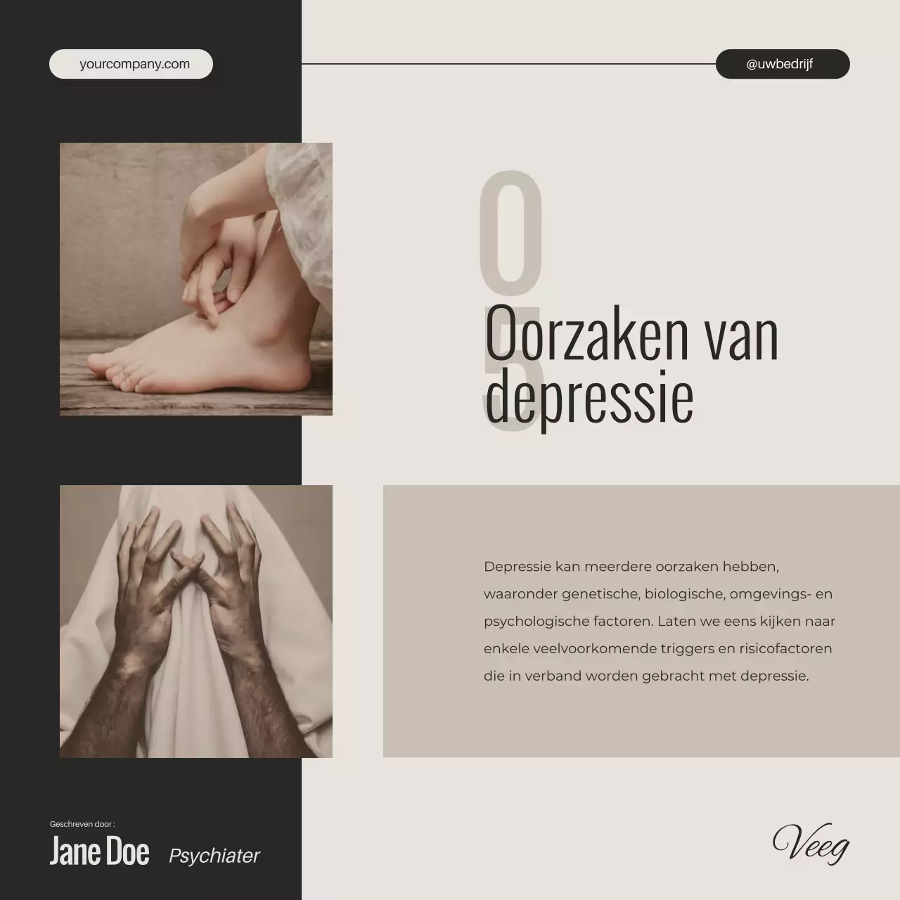 Ivory zwart-wit Minimal Mental Health Depression Unveiled Campagne