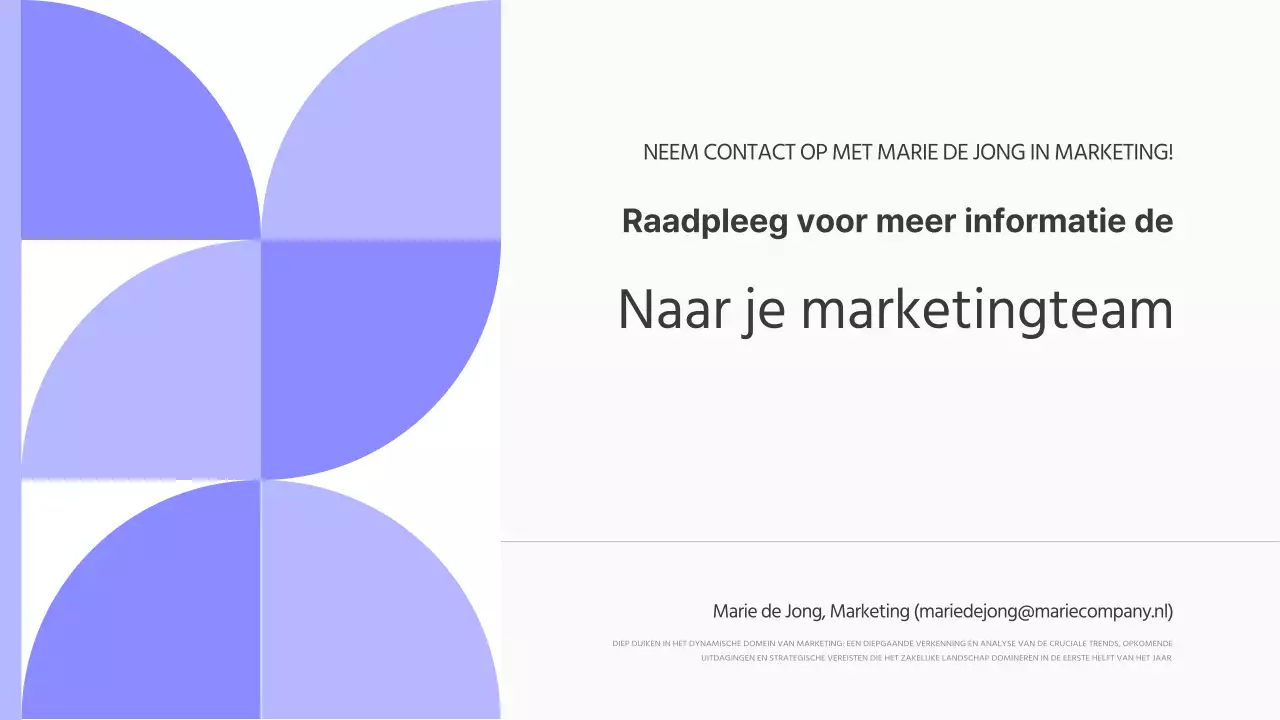 Eenvoudig trendrapport over marketingkwesties in paars en zwart