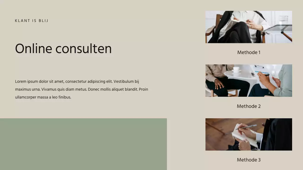 Khaki en Beige Modern Psycholoog Voorstel