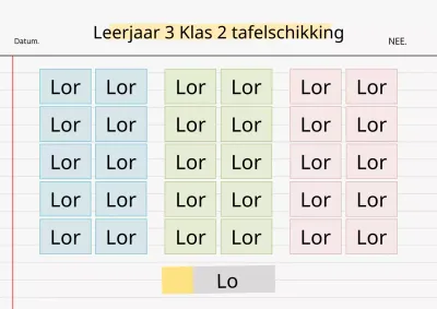 Over de witte en gele tafelschikking