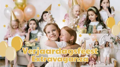 Gele eenvoudige verjaardagsvideo