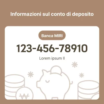 Annuncio di conto deposito marrone e semplice