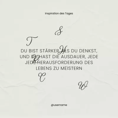 Beige Schwarz Minimal Elegant Inspirierend Zitat