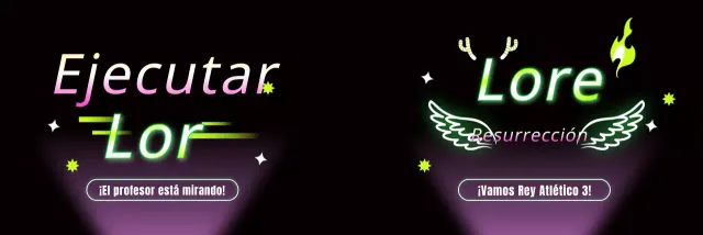 Concepto de rótulo de neón graduado para animaciones deportivas