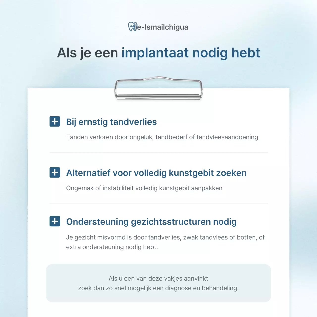 Een eenvoudige witte en lichtblauwe social media-kit voor de marketing van tandartspraktijken om de praktijk te promoten.