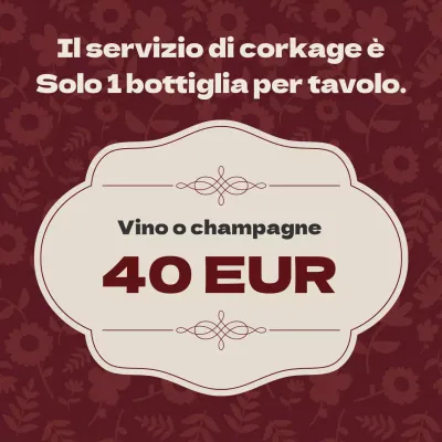 Annuncio di servizio calligrafico vintage di colore rosso