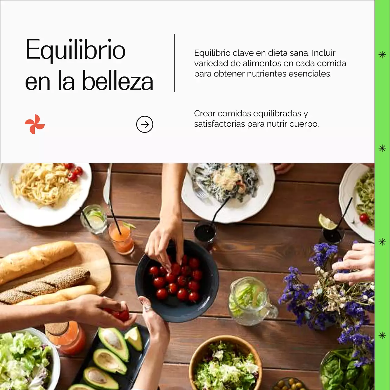 Verde y Naranja Guía sencilla de estilo de vida saludable