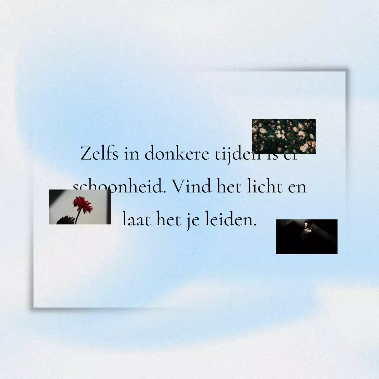 Wit Hemelsblauw Minimaal Eenvoudig Citaat Inspirerend Memo