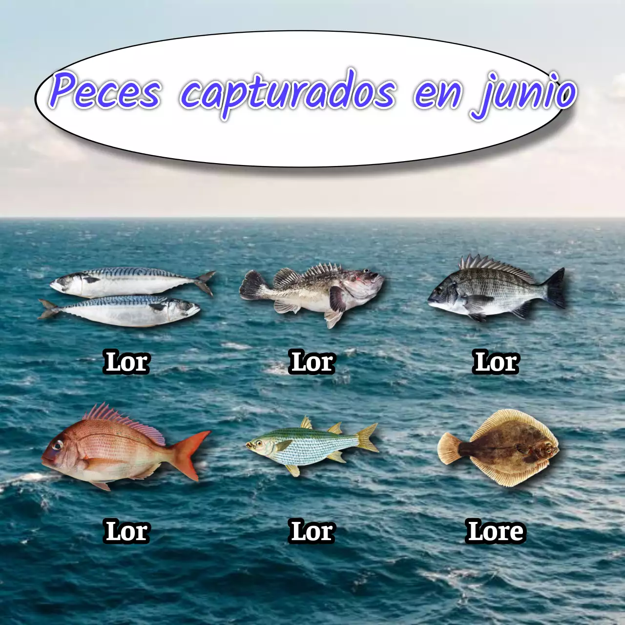 Promoción de la experiencia de pesca en el mar azul y amarillo nauseabundo