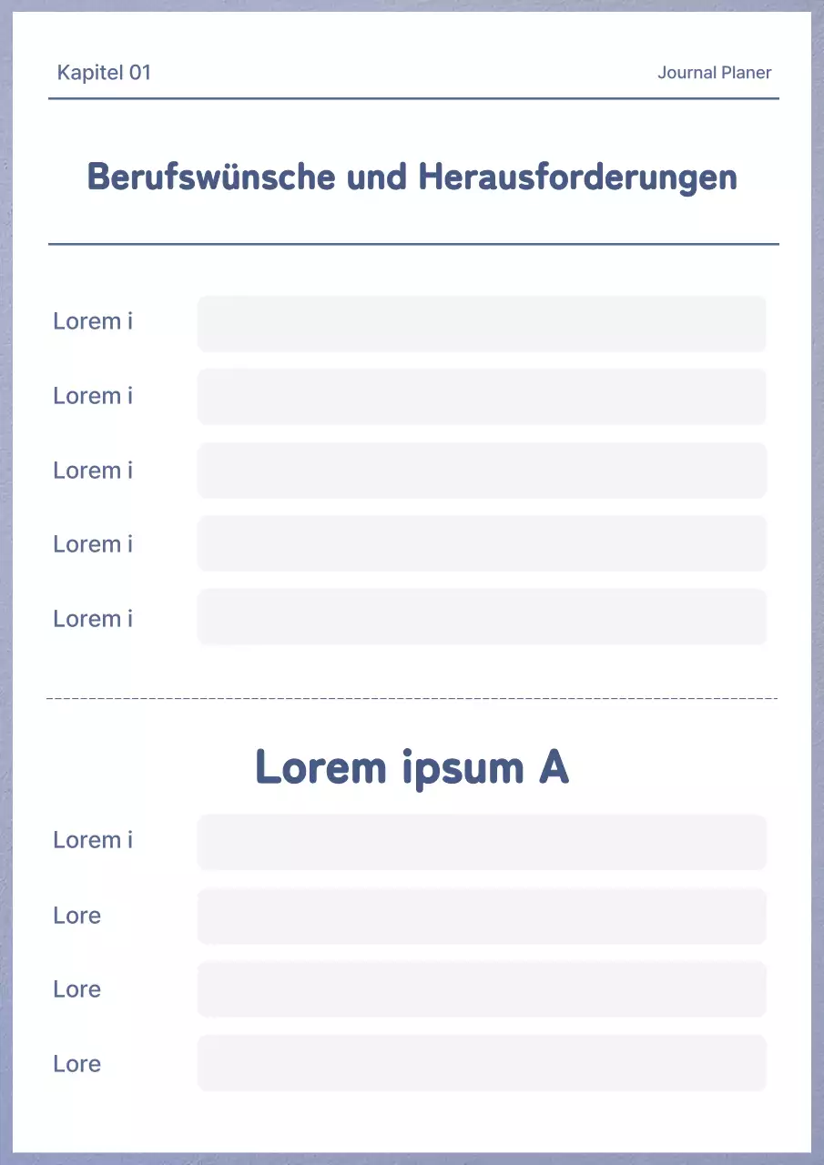 Schlichter mauvefarbener und weißer Journal-Planer