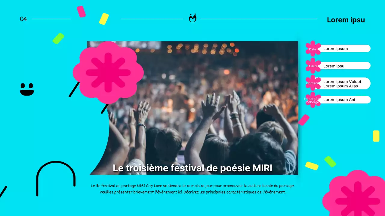 Une proposition de parrainage fluorescente et pop-art