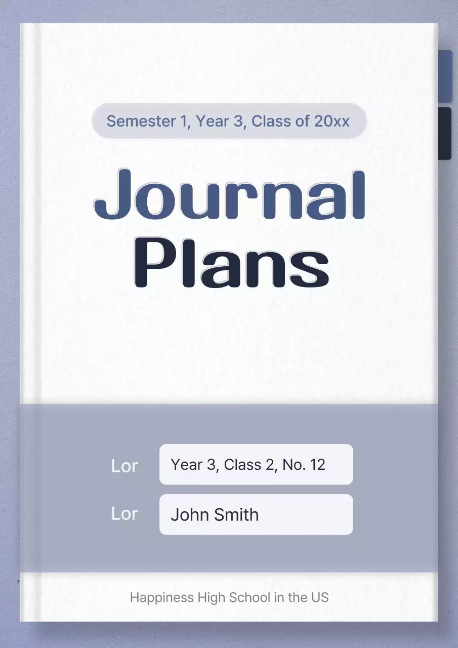 Sổ tay kế hoạch đơn giản màu trắng