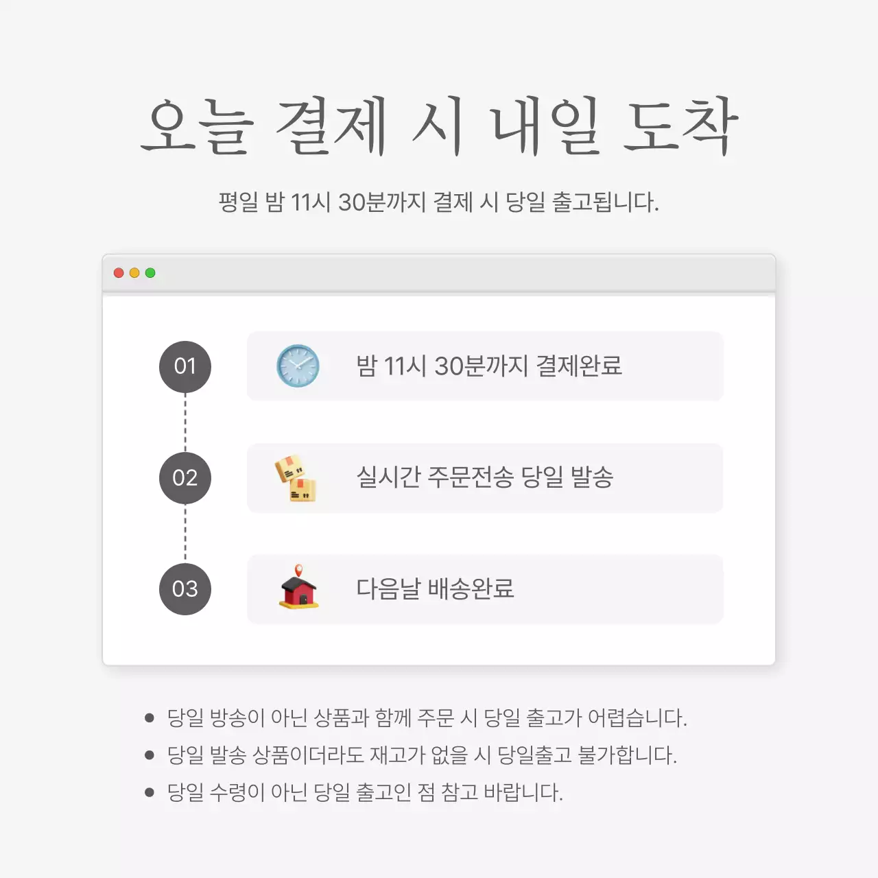 흰색과 회색의 심플한 스타일의 이모지로 꾸며준 패션 쇼핑몰에 필요한 안내 및 주의사항 공지