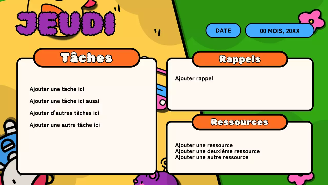 Plan de classe Skyblue Animation