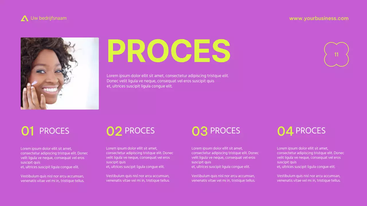 Paars Beige Roze Lime Modern Basic Minimal Business Introductie van het bedrijf
