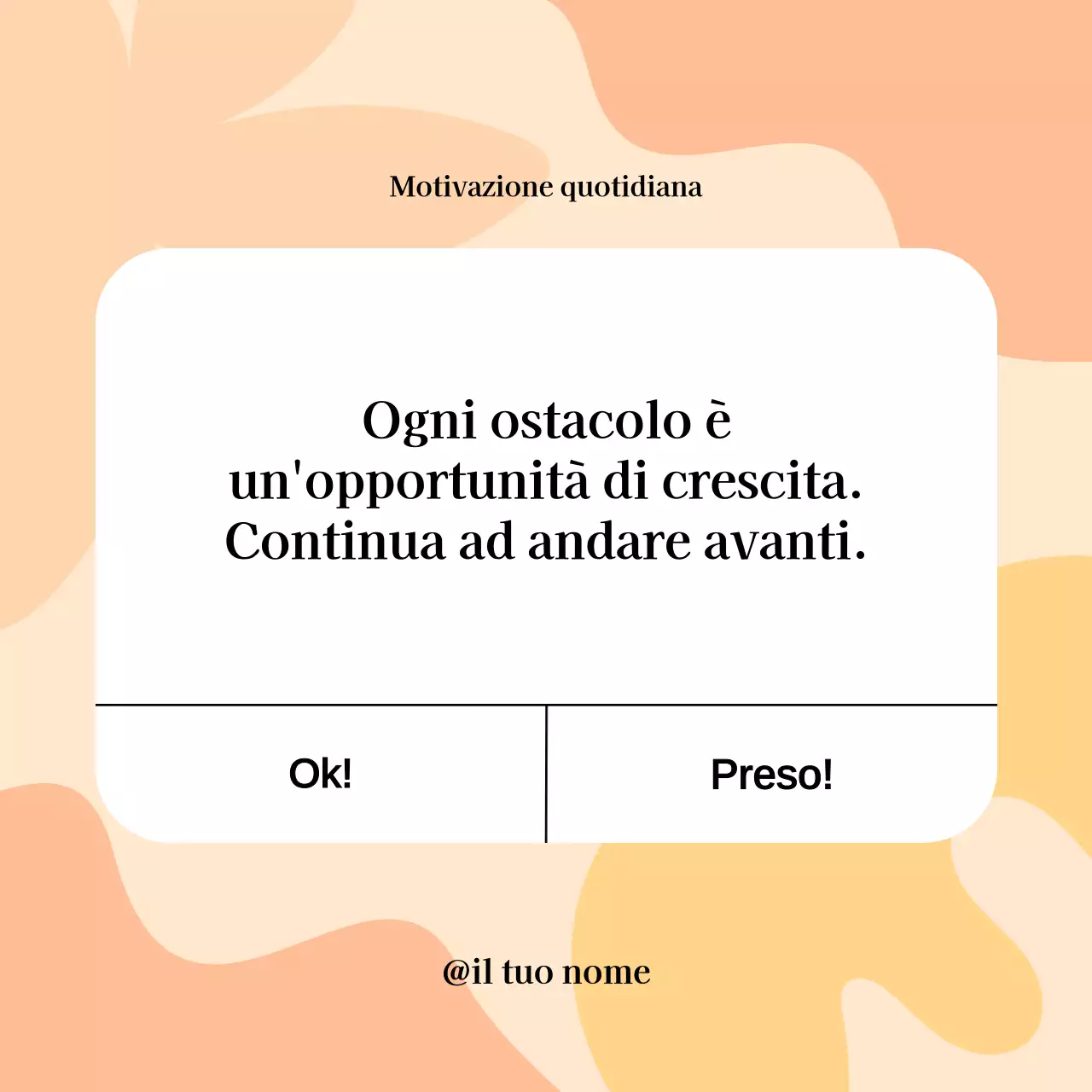 Arancione Giallo Illustrazione carina Citazione motivazionale