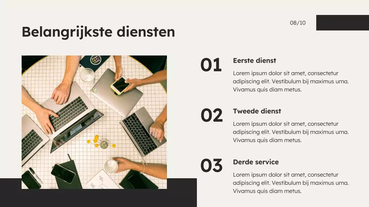 Zwart-wit Minimal Marketing Agency Introductie van het bedrijf