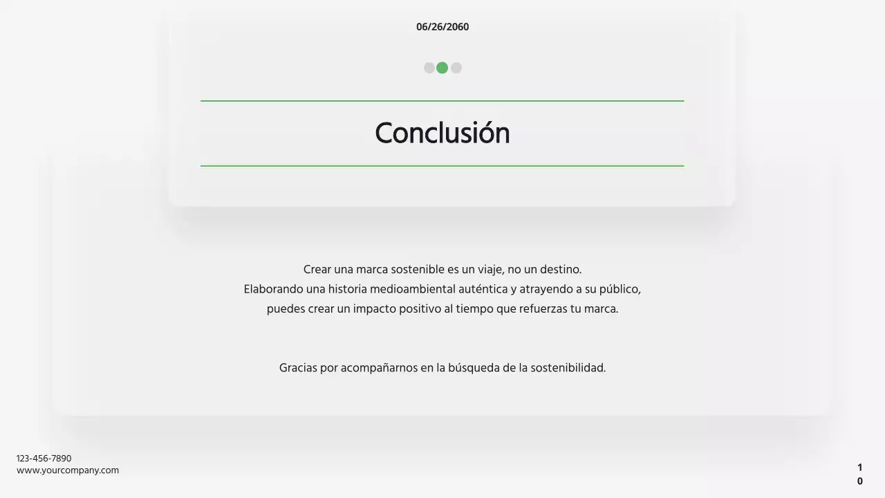 Verde y blanco Empresa moderna Sostenibilidad Estrategia empresarial