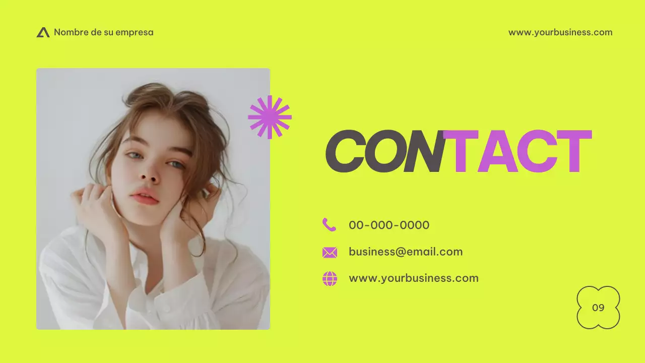 Purple Beige Pink Lime Modern Basic Minimal Business Presentación de la empresa