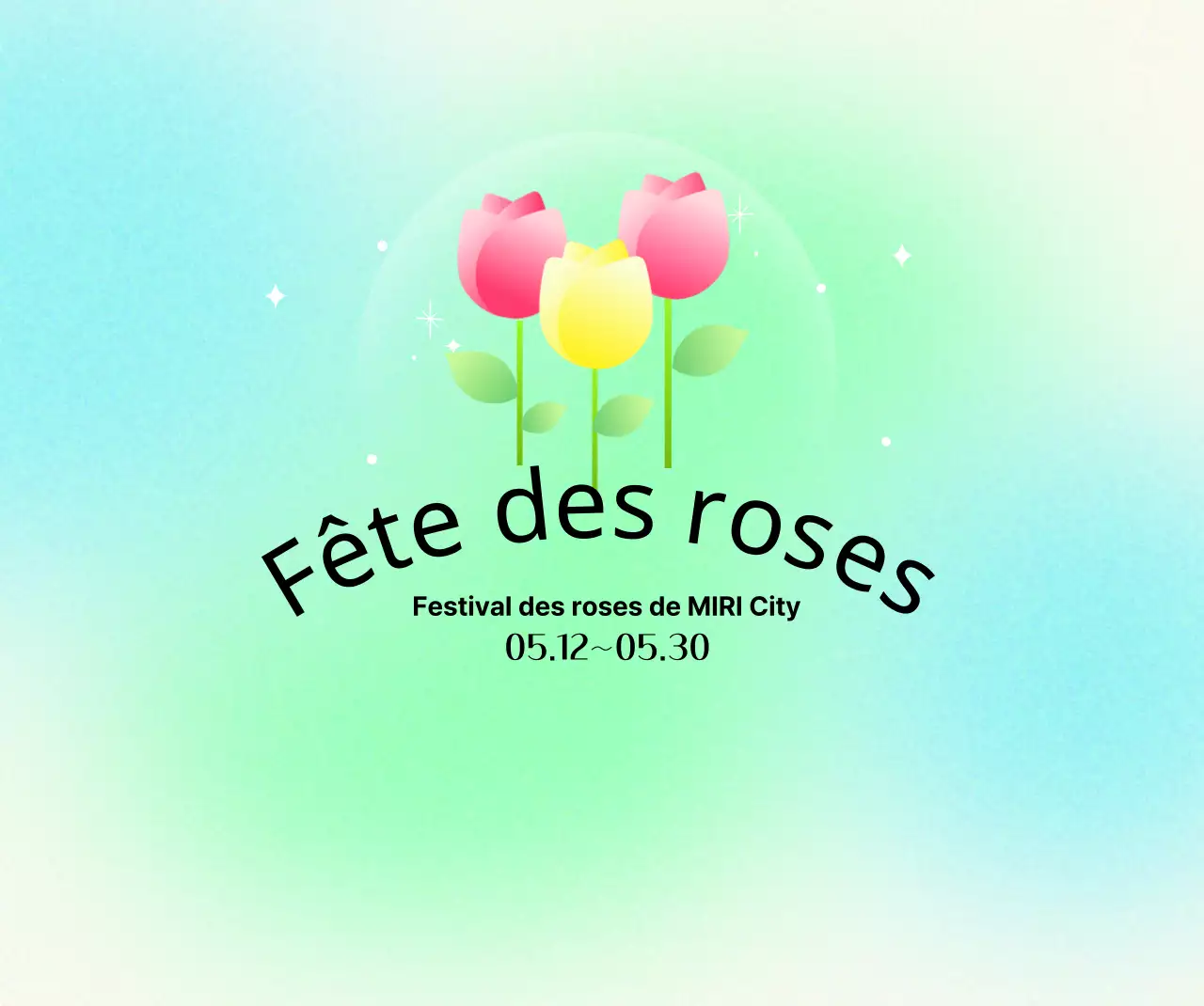 Festival des fleurs avec des illustrations florales et des arrière-plans en dégradé pour une sensation de clarté et de gaieté
