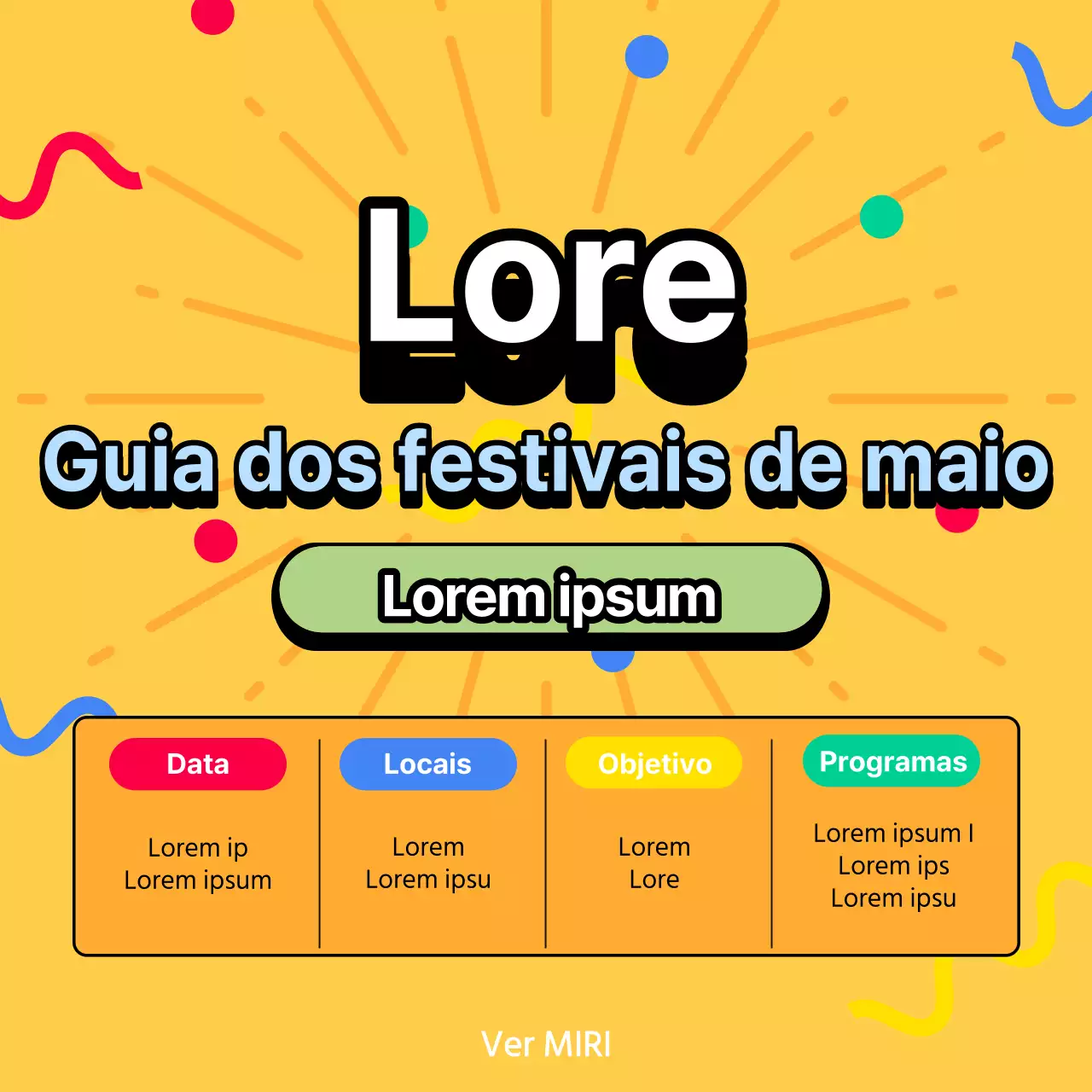 Promover as festividades laranja e amarelas