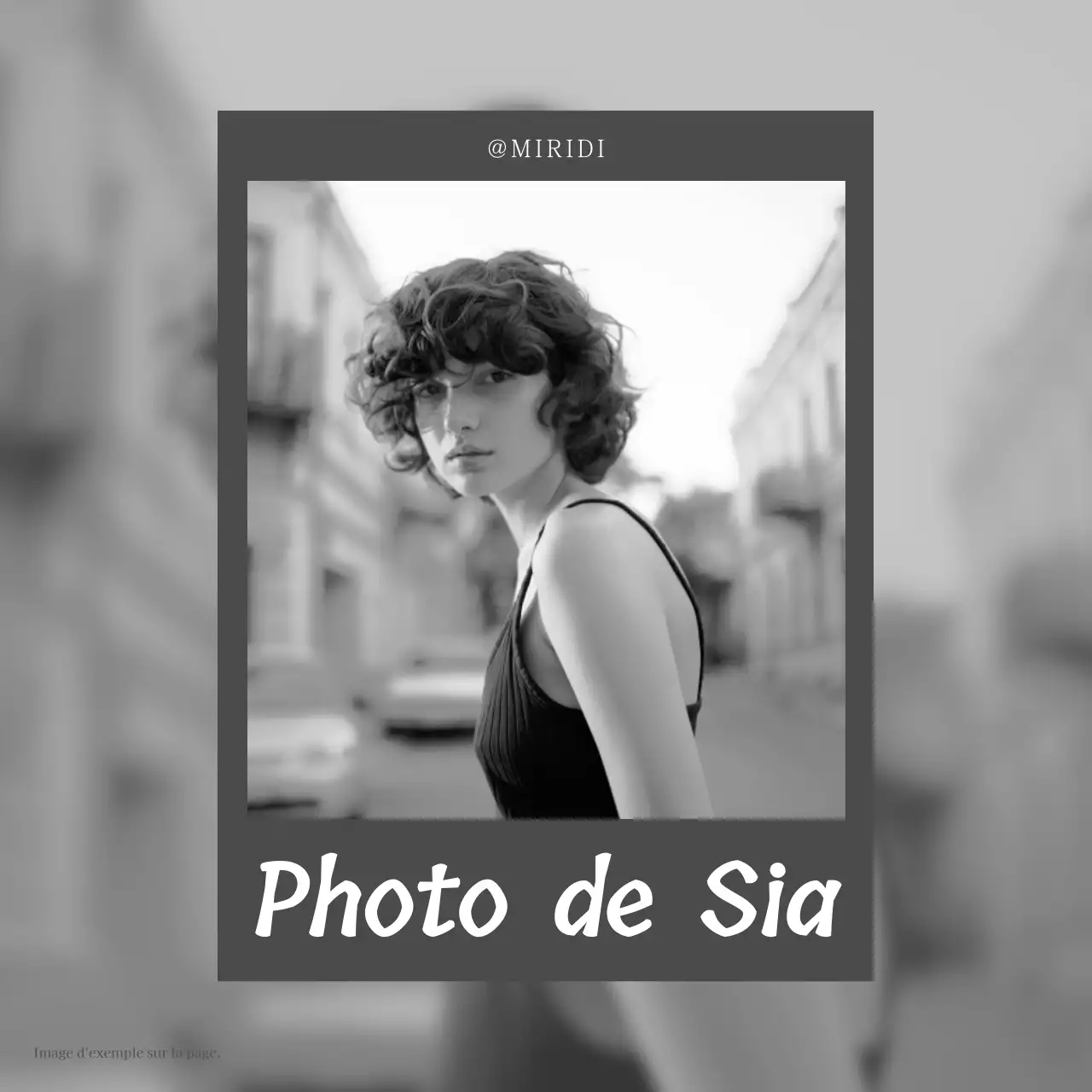 Promouvoir un film Instagram moderne en noir et blanc